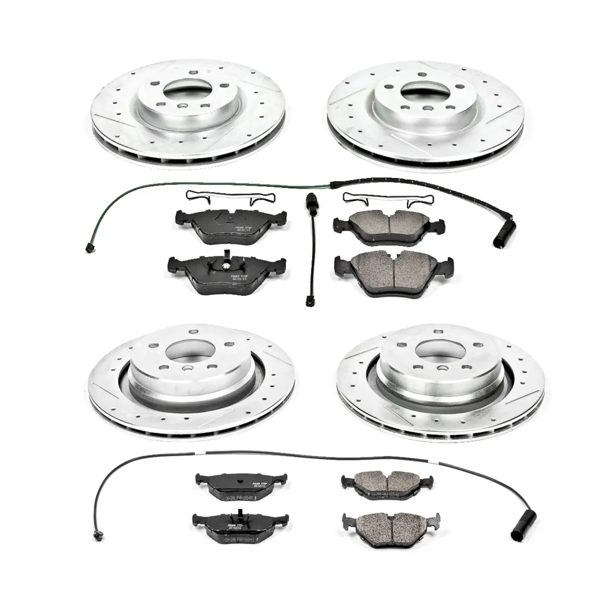 Z23 Evolution Sport Upgrade Kit: Drilled/Slotted Rotors; Carbon-Fiber Ceramic Pads W/Hardware; Pad Sensors product image