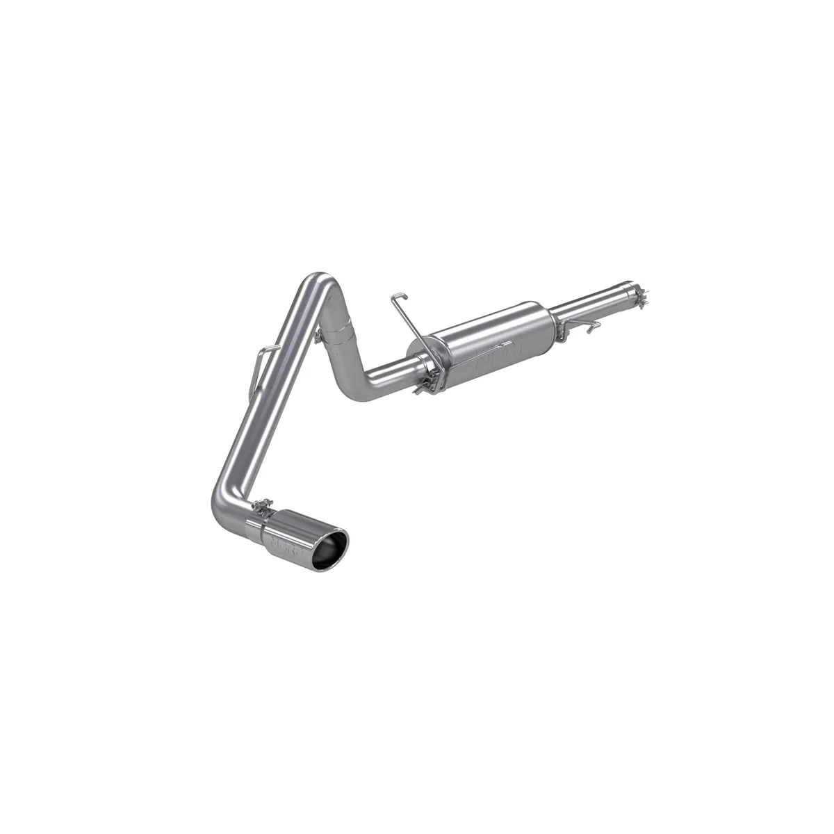 Armor Lite Cat Back Exhaust System; 3 in.; Incl. Extension Pipe/Muffler/Tailpipe/Hardware/4 in. OD Tip; Single Side Exit; Aluminized; product image