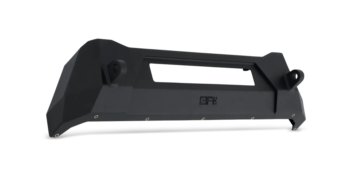 HiLine Front Winch Bumper; 3/16 in. Steel Plate; 20 in. Dual Row Light; Textured Black Powder Coat; product image