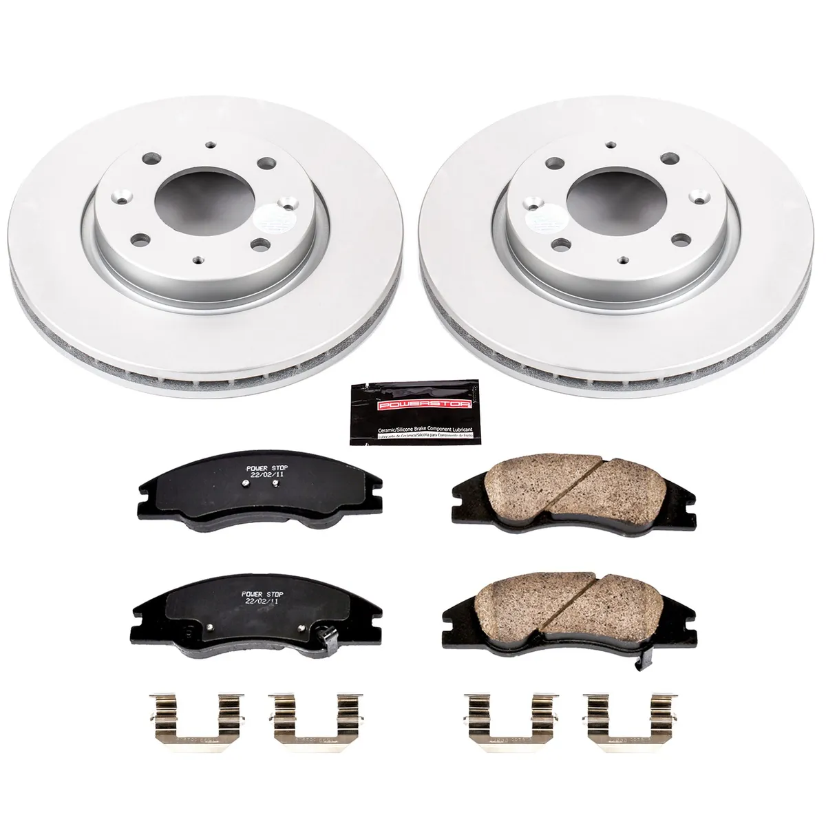 Z17 Geomet Coated Rotor Kit: Genuine Geomet Fully Coated Rotors; Ceramic Pads W/Hardware product image