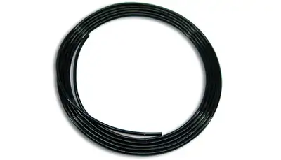 Vibrant Performance Polyethylene Vacuum Tubing; 0.25 in. OD; 1.6MM Wall Thickness; 2 in. Maximum Bend Radius; 10 ft. Length; 200 PSI Maximum Operating Pressure; Black;