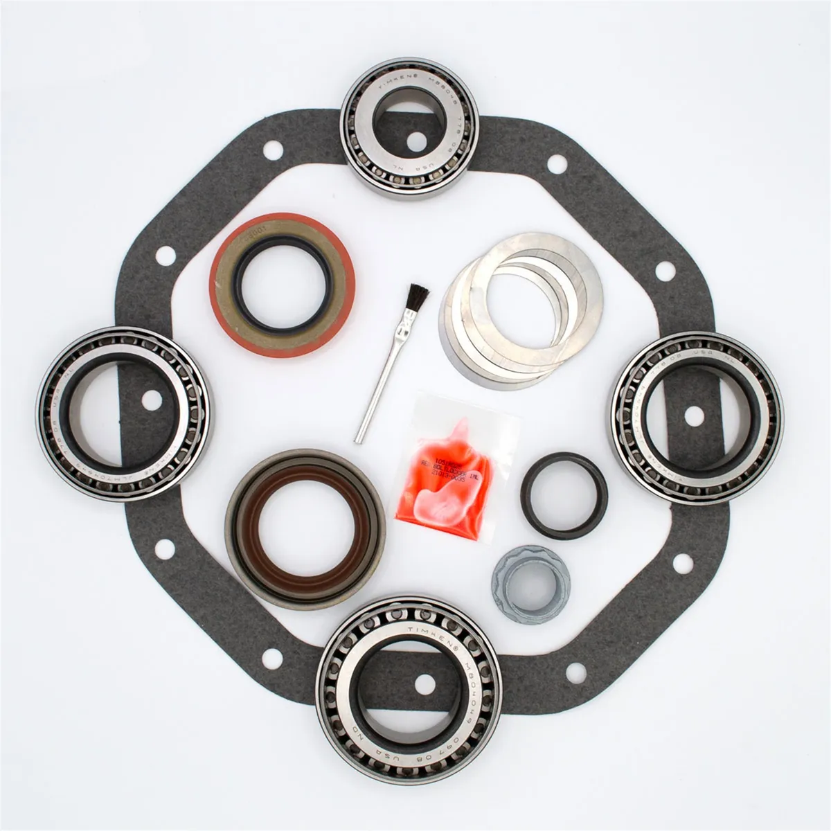 Eaton Master Differential Install Kit; Rear; Chrysler 9.25 in./C235 ZF; 12 Cover Bolts; 12 Ring Gear Bolts; 31 Axle Spline; 29 Pinion Spline; Standard Rotation; product image