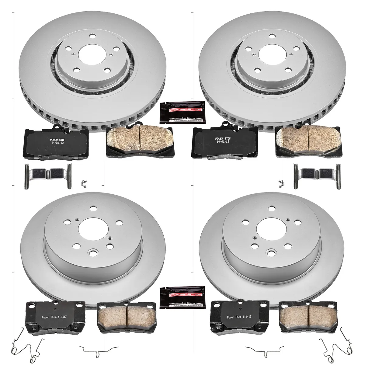 Z17 Geomet Coated Rotor Kit: Genuine Geomet Fully Coated Rotors; Ceramic Pads W/Hardware product image