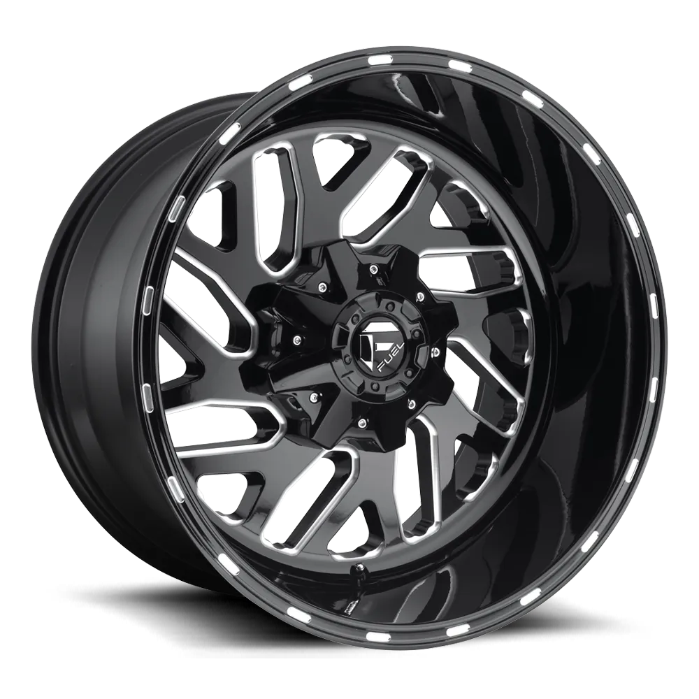 Aluminum Wheels 20X12 Triton D581 5 On 114.3/5 On 127 Gloss Black/Milled 78.1 Bore -43 Offset Mesh Spoke Fuel Off Road Wheels product image