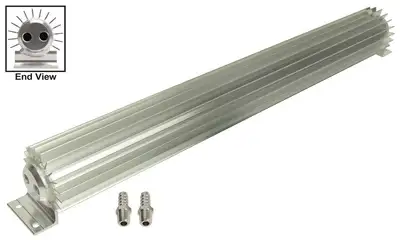 Derale 2 Pass Heat Sink Cooler Kit 24 Long-3/8 Npt Inlets