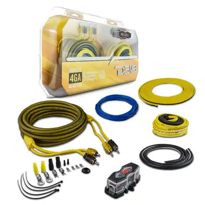 DS18 4-GA Amplifier Installation Wiring Kit - Yellow