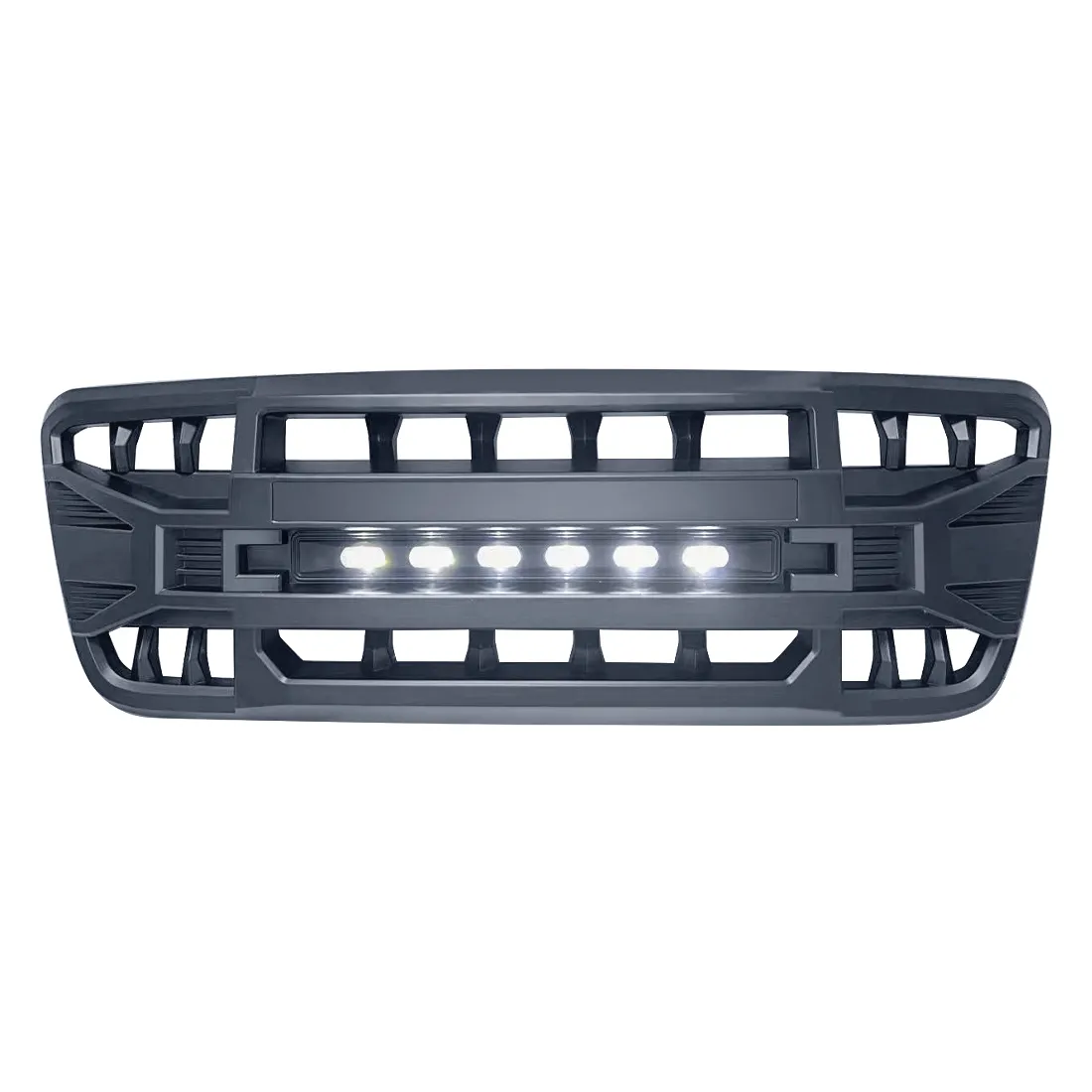 American Modified Amfmaa00113 Armor Grille With LED Off-Road Lights - Matte Black product image