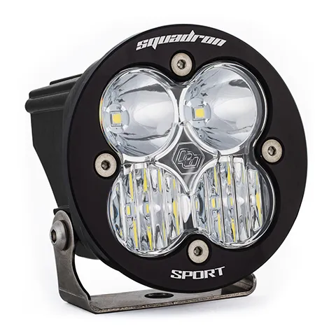 Baja Designs Squadron-R Sport Black LED Auxiliary Light Pod, Driving/Combo - Clear product image