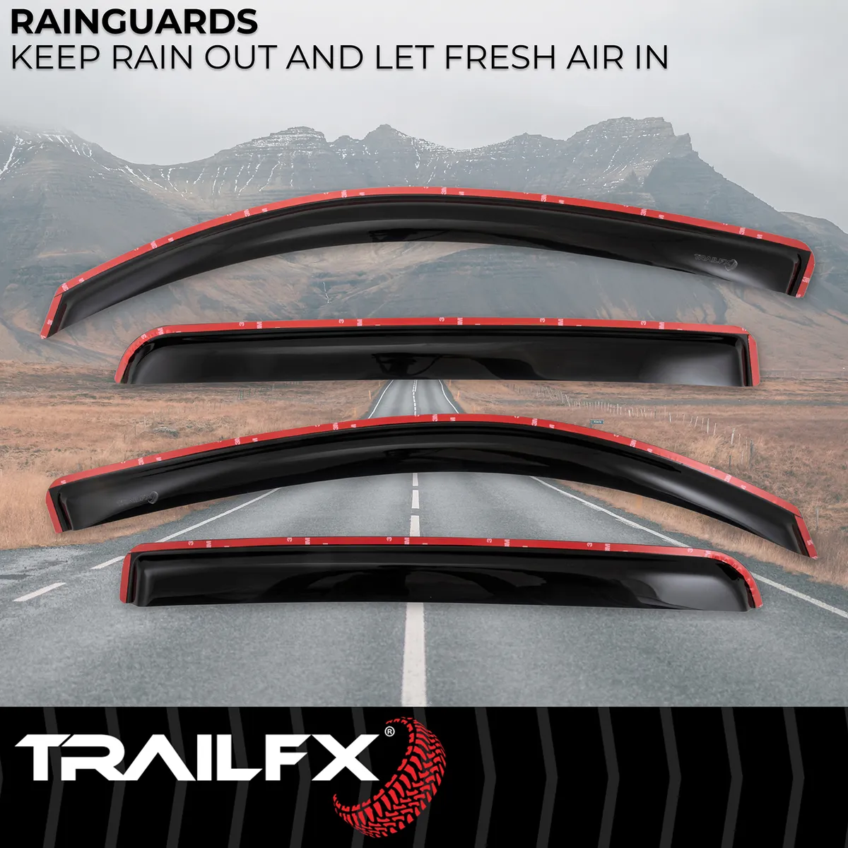 Tfx Inchannel Wndw Vents Smoke 4pc product image