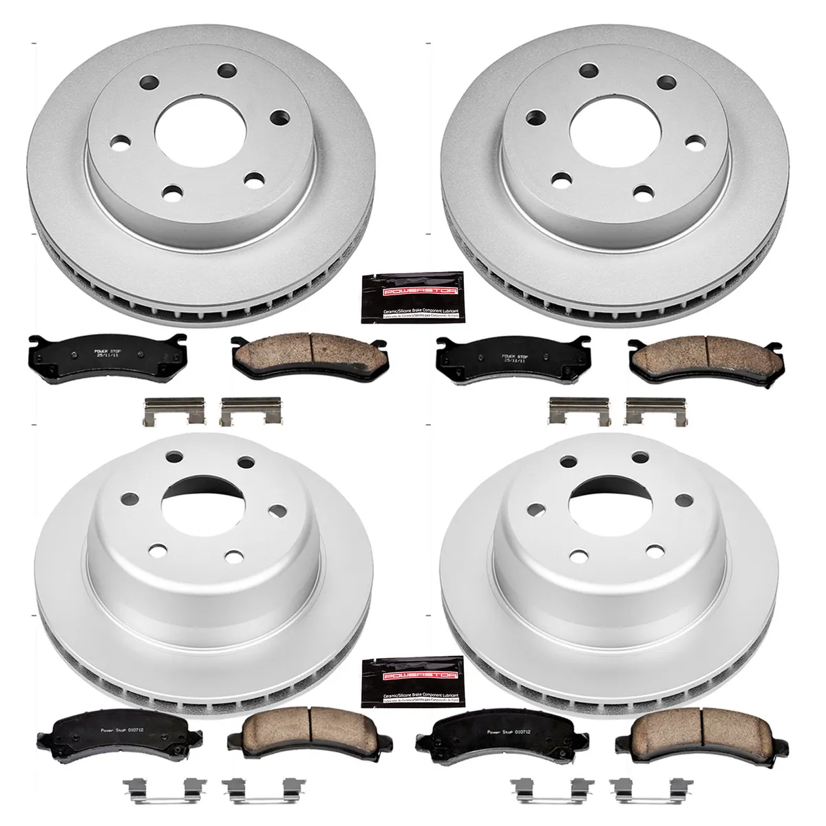 Z17 Geomet Coated Rotor Kit: Genuine Geomet Fully Coated Rotors; Ceramic Pads W/Hardware product image
