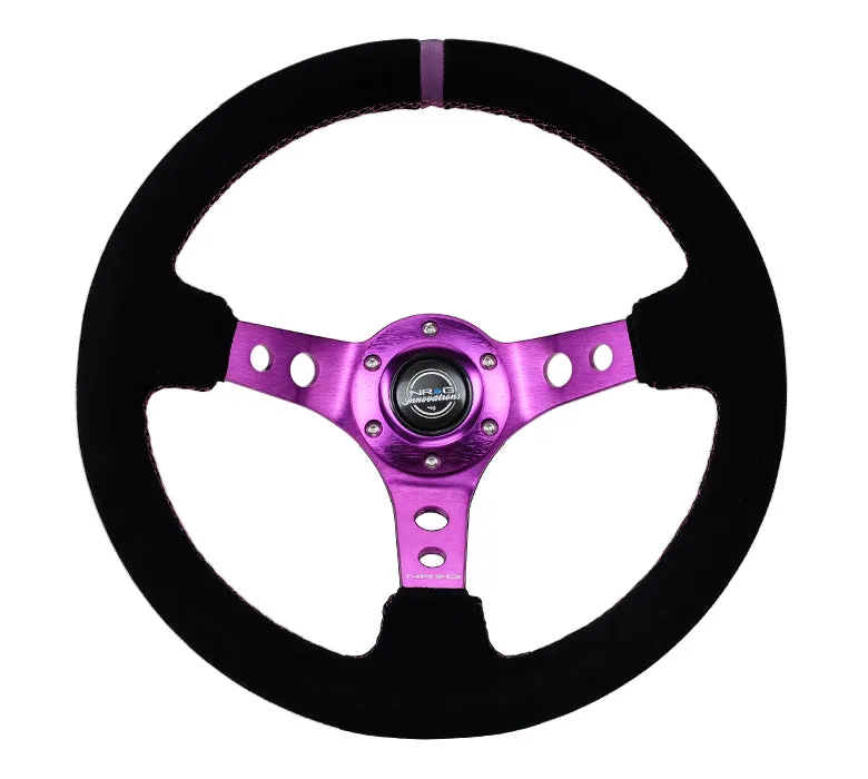 Steering Wheel 350mm 3in Dish Black Suede product image