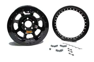 Aero Race Wheels 15x10 2in 4.75 Black Beadlock