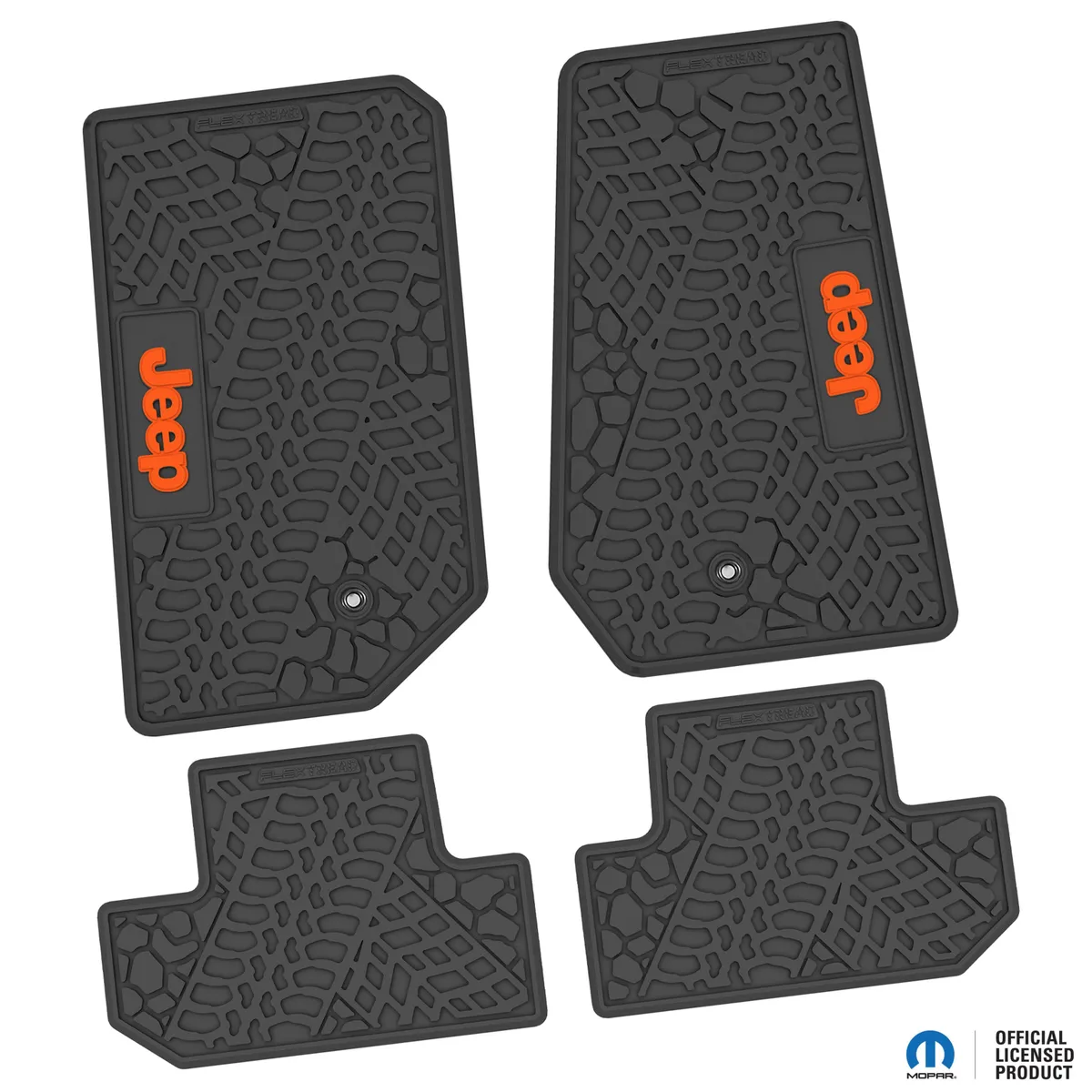 07-13 Jeep JK 2 Dr Front -Tire Tread/Scorched Earth Scene w/ JEEP Insert - Black w/ Silver Insert product image