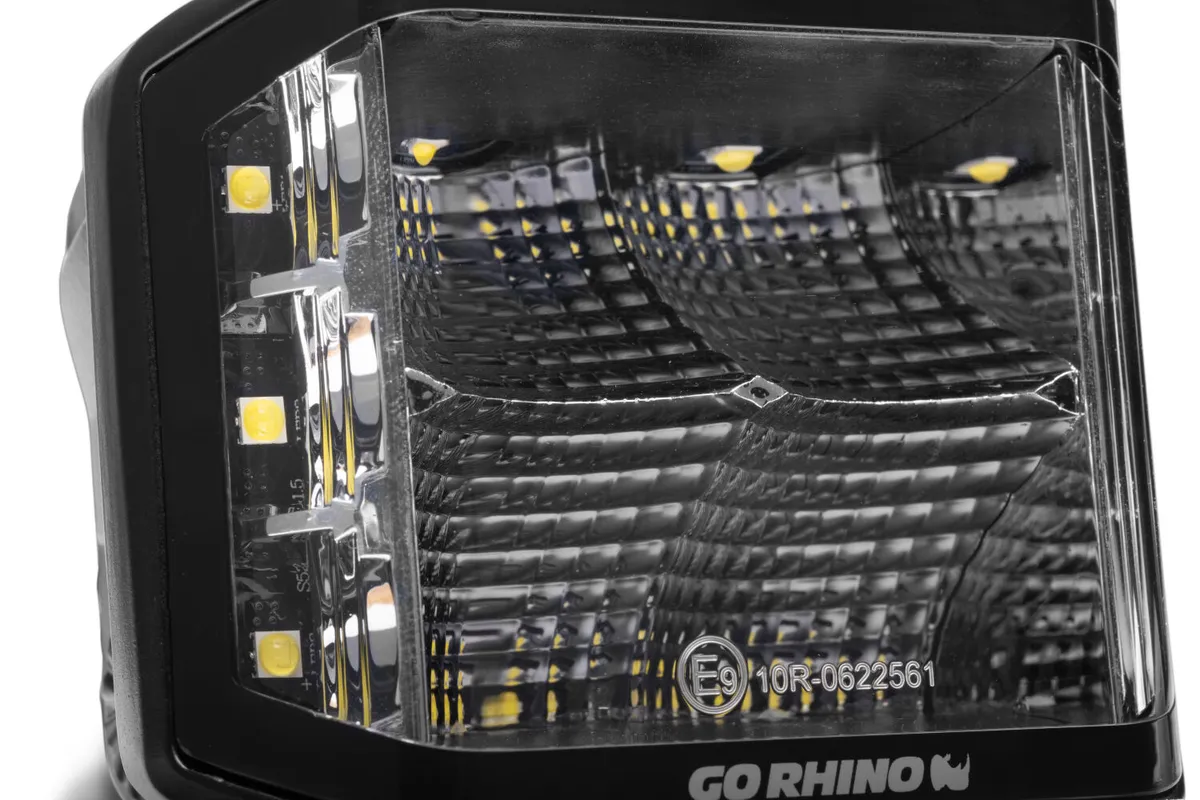 go Rhino 750700321fcs Blackout Series - Sideline 4x3 LED Cube Flood Lights, Pair product image