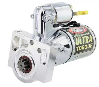Power Master Ultra Torque Starter; 166 Tooth Flywheel; 18:1 Compression Ratio; 4.4:1 Gear Reduction; Billet Black/Chrome;