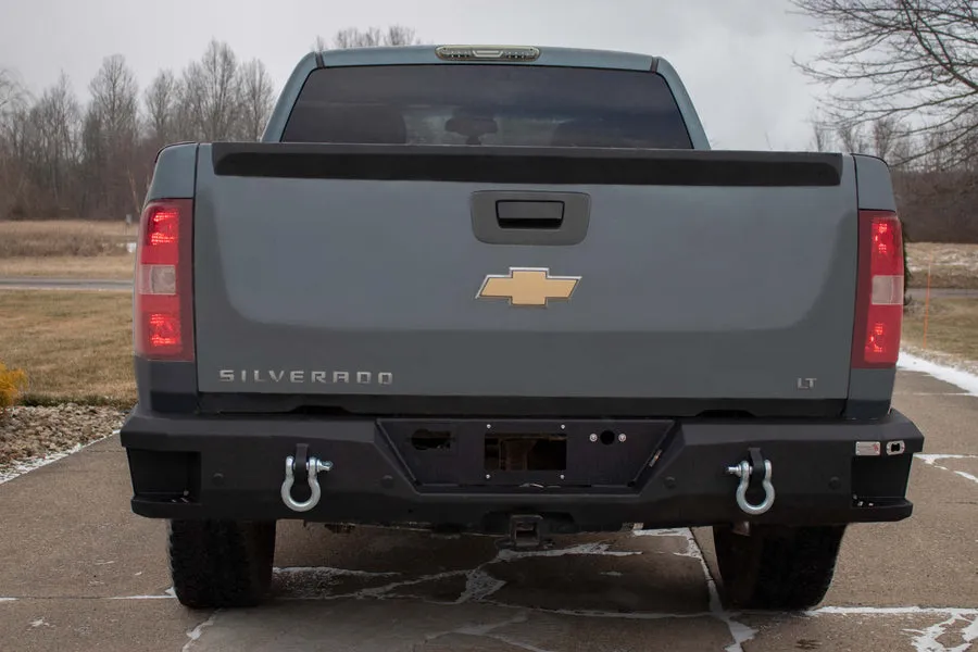 0713 Silverado/Sierra 1500 Rear Bumper Black Powder Coat Coldrolled Steel product image