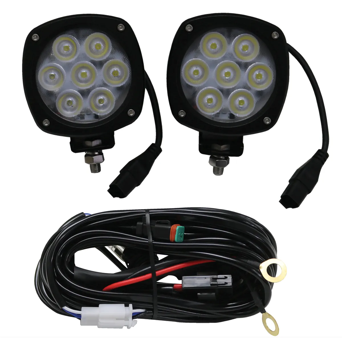 Professional Grade HD Series 4.3in Round LED Spot Light (Pair) with Dual Output Harness included product image