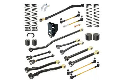 Rock Jock Pro Edition Johnny Joint Suspension System For Wrangler JL 4Xe Hybrid 3.5 Inch Lift RockJock 4x4