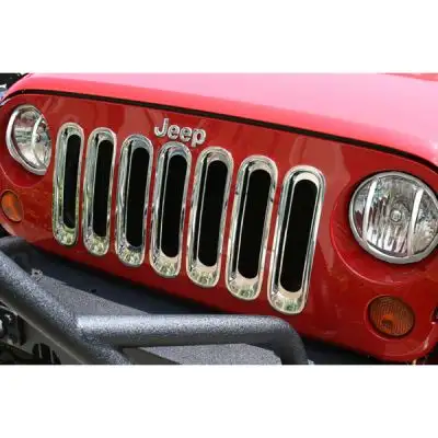 Rugged Ridge Grille Insert Set Chrome JK Wrangler 0716