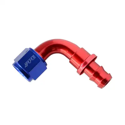 Pacific Performance Engineering Aluminum Push-Lock 90 Deg -10Anf To 5/8M
