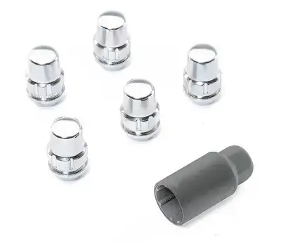 Gorilla Original Gorilla Lock Set Acorn Bulge 3/4" Hex 1/2"-20 Chrome Set of 5 71481NB5