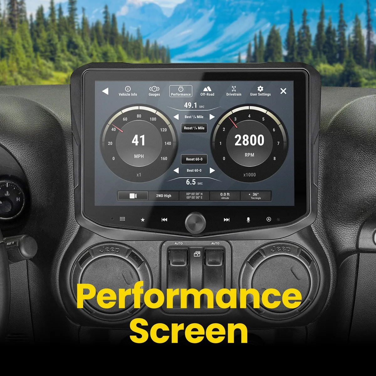 HORIZON10 Jeep Wrangler JK (2011-2018) 10" Radio Fully Integrated Kit w/Nav Card | Displays Vehicle Info & Off-Road Mode product image
