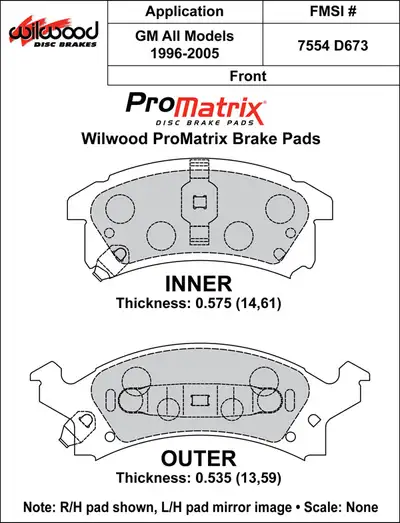 Wilwood Brakes Original Equipment Pads - 150-D0673K