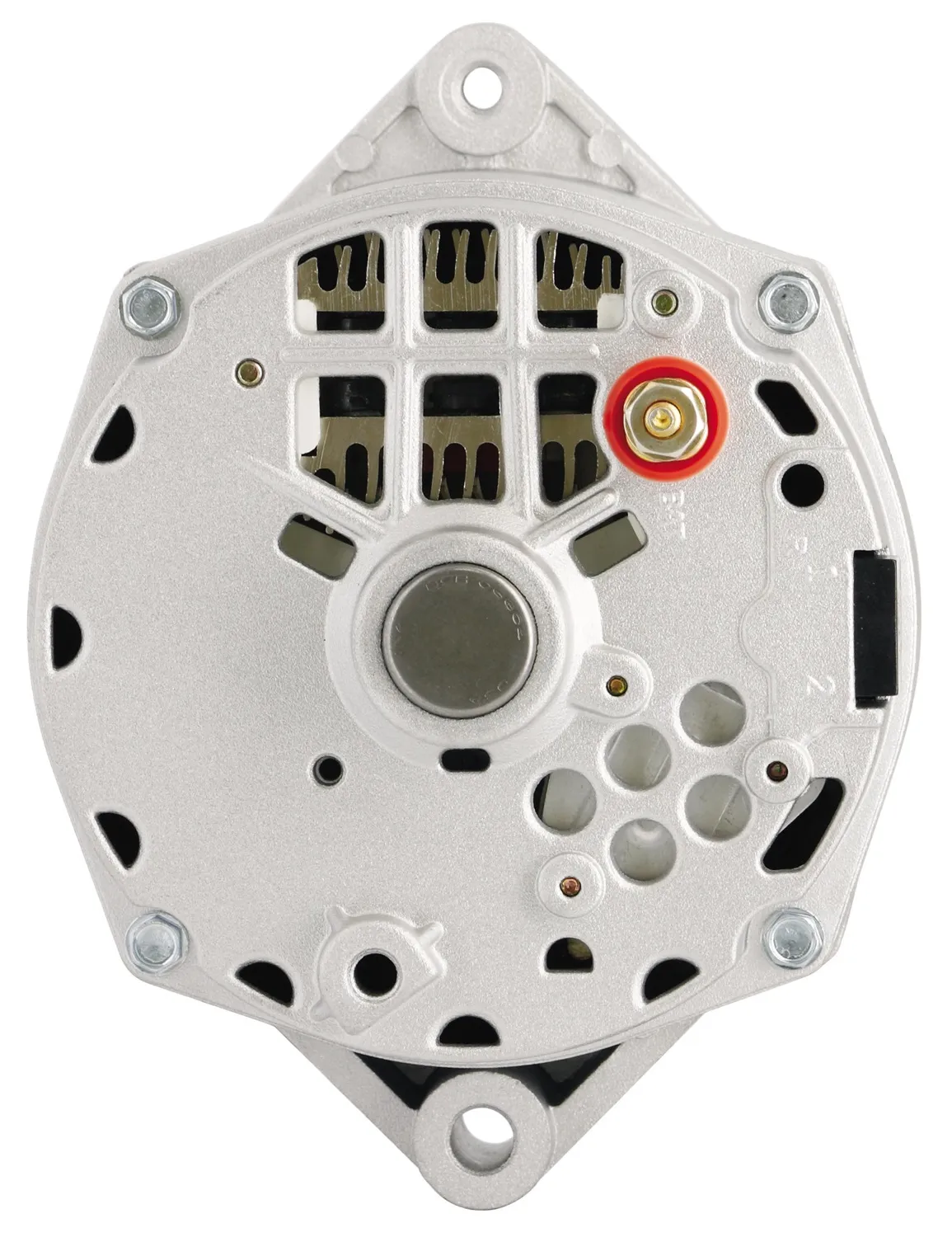 Racing Alternator; 12si; Straight Mount; 100 Amp; 75 Idle; 1 Groove V Type Pulley; Natural; product image