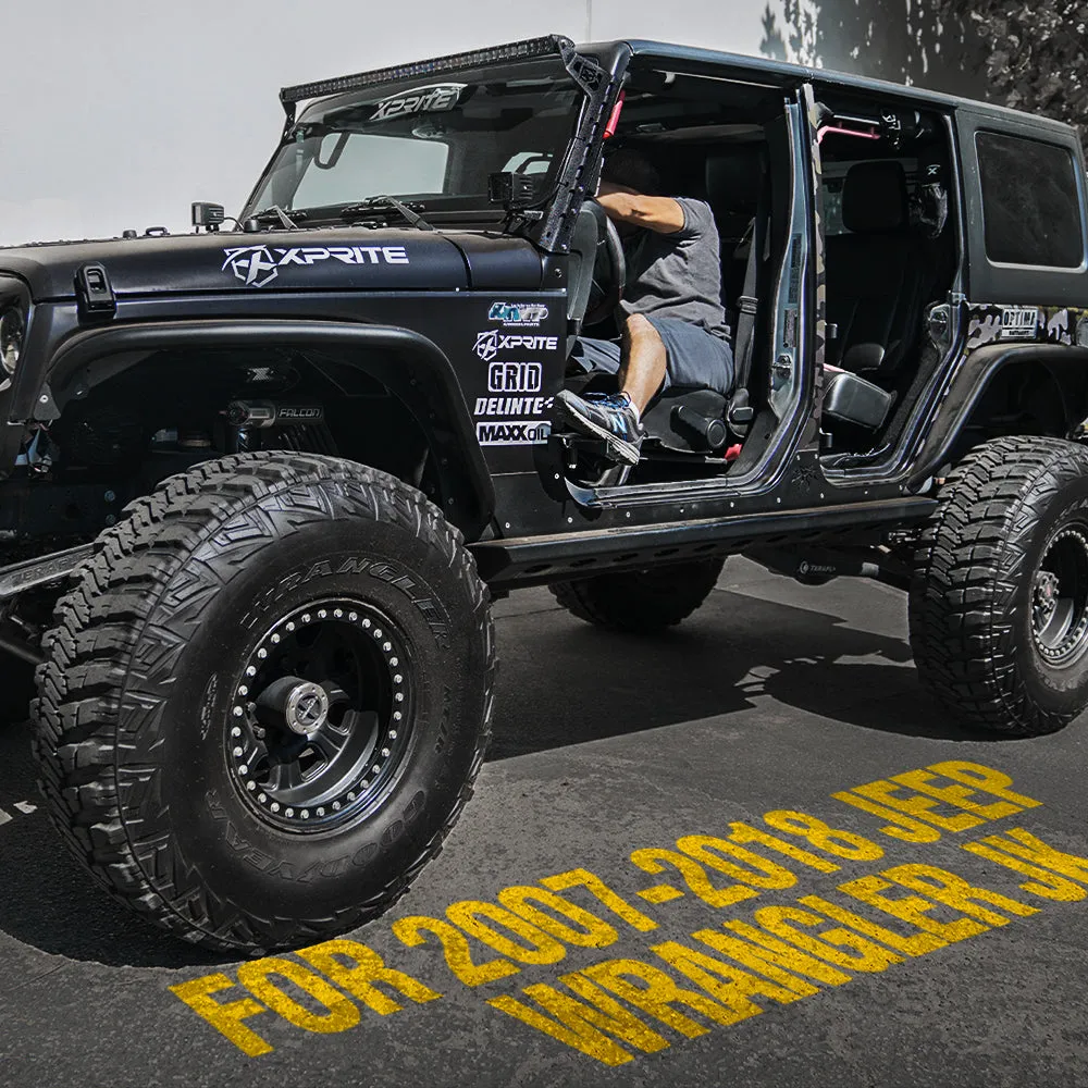 Xprite Front Foot Pegs with Logo for 2007-2018 Jeep Wrangler JK product image