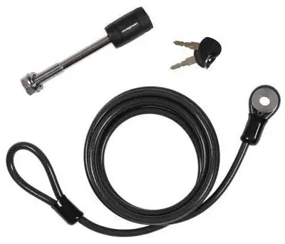 Swagman Locking Threaded Hitch Pin 1/2 in Plus 6.5 Ft. Cable