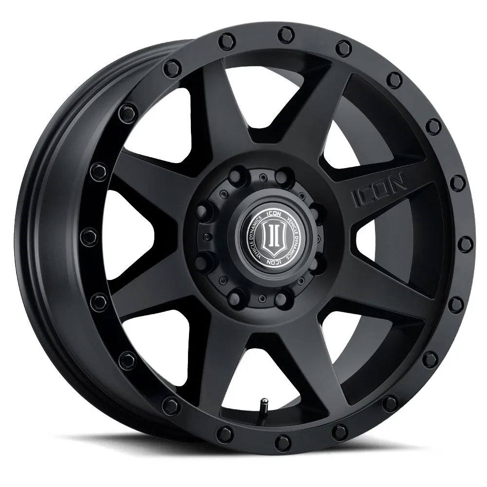 ICON Vehicle Dynamics ICON Alloys Rebound HD, Double Black, 17 x 8.5 / 8 x 6.5, 13mm Offset, 5.25" BS
