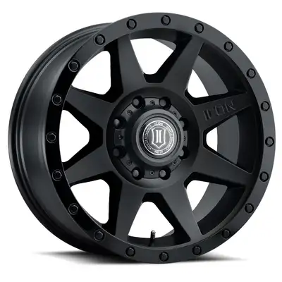 ICON Vehicle Dynamics ICON Alloys Rebound HD, Double Black, 17 x 8.5 / 8 x 6.5, 13mm Offset, 5.25" BS