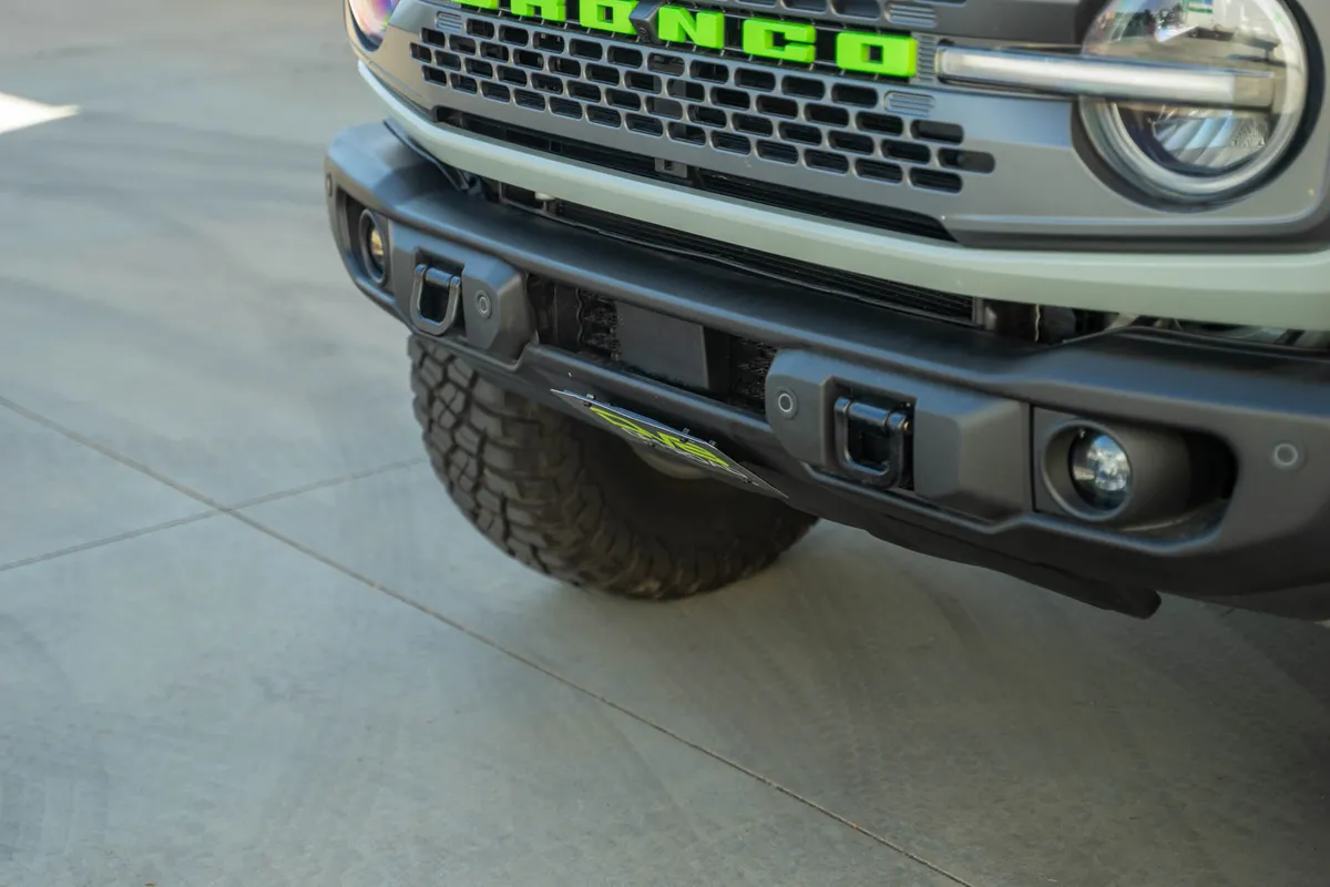2021-2024 Ford Bronco DV8 Offroad Capable Bumper Slanted Front License Plate Mount product image