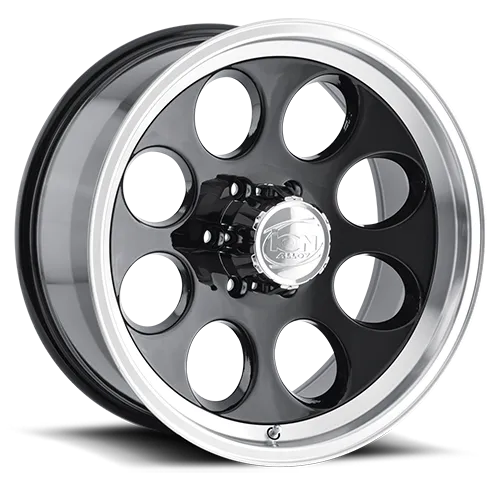 Cast Aluminum Wheels 171 BK 16x10 Machined Lip Black 8 On 165.1 Bolt Pattern -38 Offset ION Wheels product image