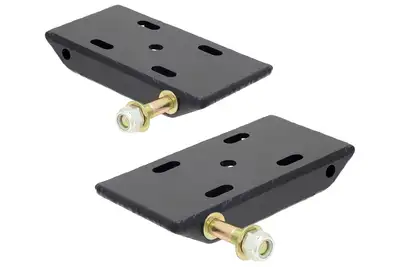 Rock Jock HD Leaf Spring Plates For Use w/2 1/2 Inch Springs 76-86 CJ 87-95 Wrangler YJ Front Or Rear Includes Replaceable Shock Mounts Pair RockJock 4x4