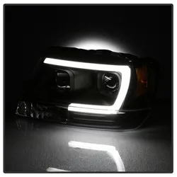 ( Spyder Signature ) Jeep Grand Cherokee 99-04 Version 2 Light Bar Projector Headlights - Black product image