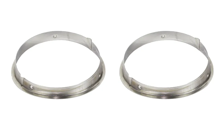 Jeep TJ Headlight Bezels Pair 97-06 Wrangler TJ Polished Silver Kentrol product image