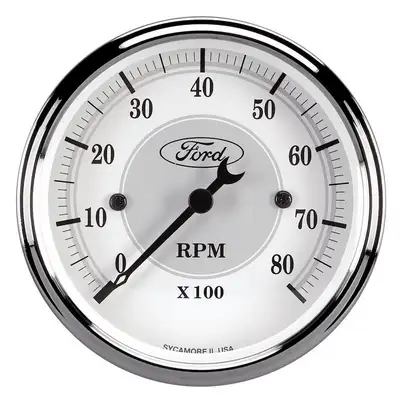 AutoMeter Gauge, Tachometer, 3 1/8", 8k RPM, In-Dash, Ford Masterpiece