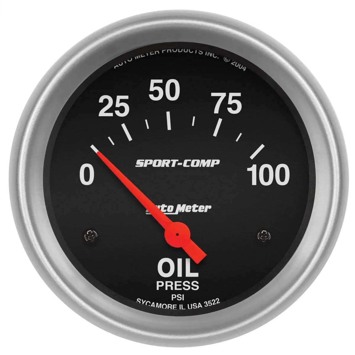 Gauge, Oil Pressure, 2 5/8", 100psi, Electric, Sport-Comp product image