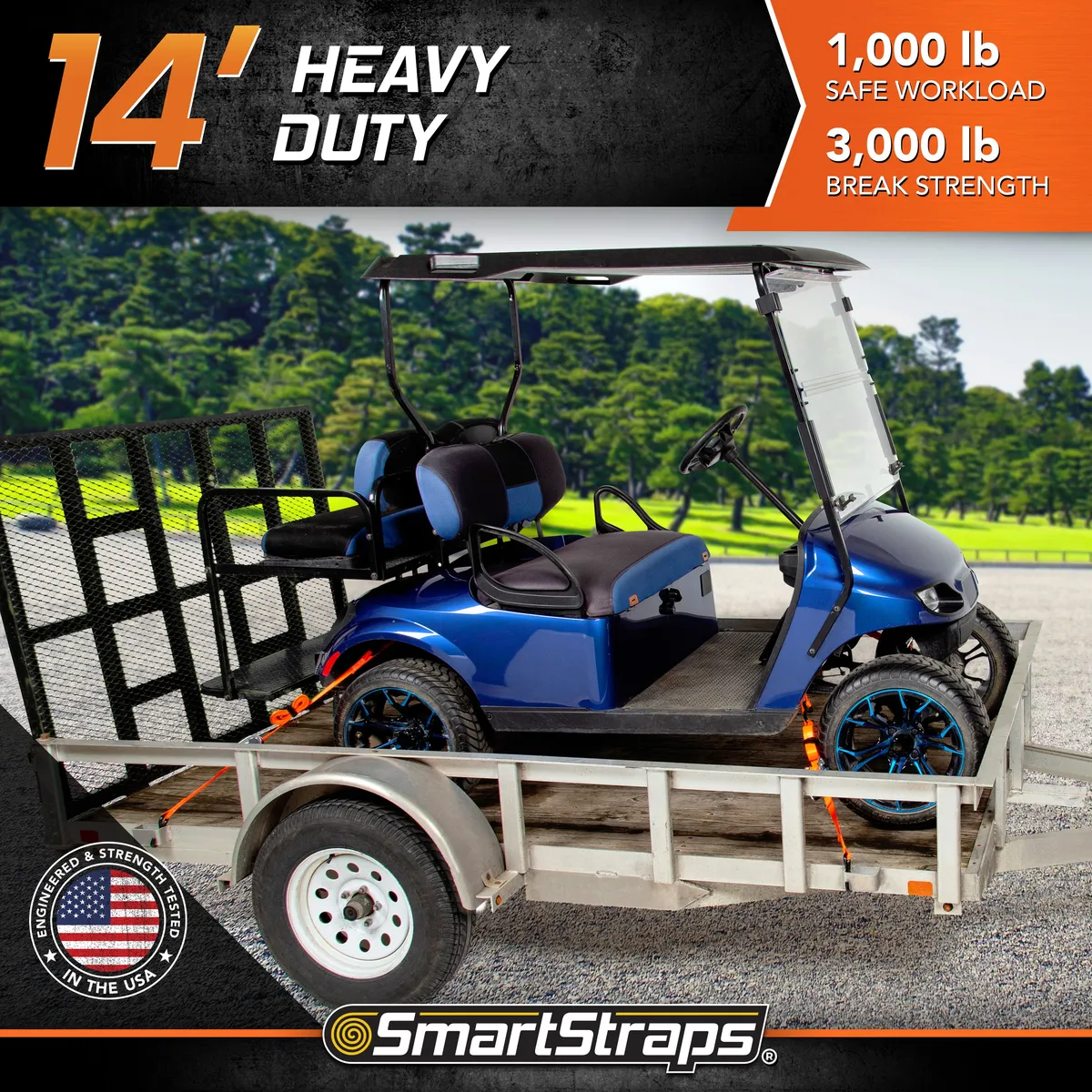 14ft 3000lb Ratchetx Ratchet Tie Down 4 pk Orange product image