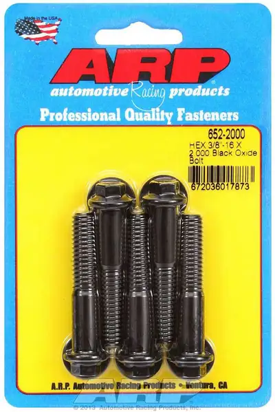 ARP Auto Racing 3/816 x 2.000 Hex Black Oxide Bolts