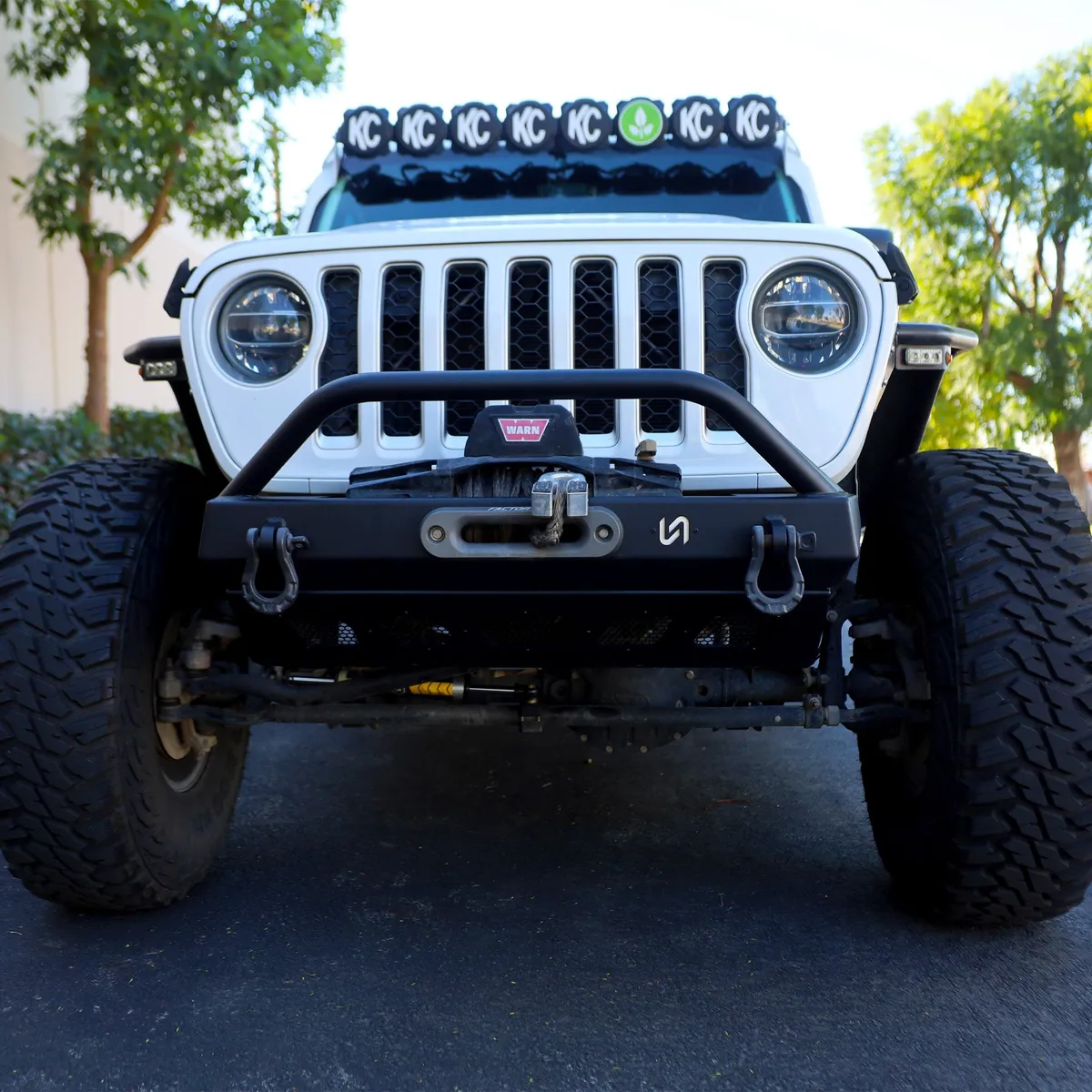 Jeep JK/JL/JT Front Bumper with Welded Bull Bar & Skid Plate | 2007–2025 product image