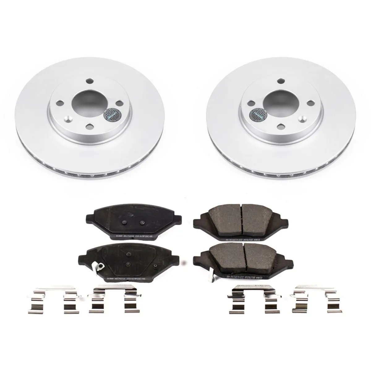 Z17 Geomet Coated Rotor Kit: Genuine Geomet Fully Coated Rotors; Ceramic Pads W/Hardware product image