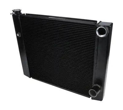 Allstar Performance Dual Pass Radiator 19x31 1 Row Lightweight Black
