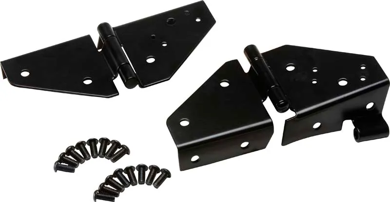 Jeep CJ/YJ Windshield Hinge Pair 76-95 CJ and Wrangler YJ Powdercoat Black Kentrol product image