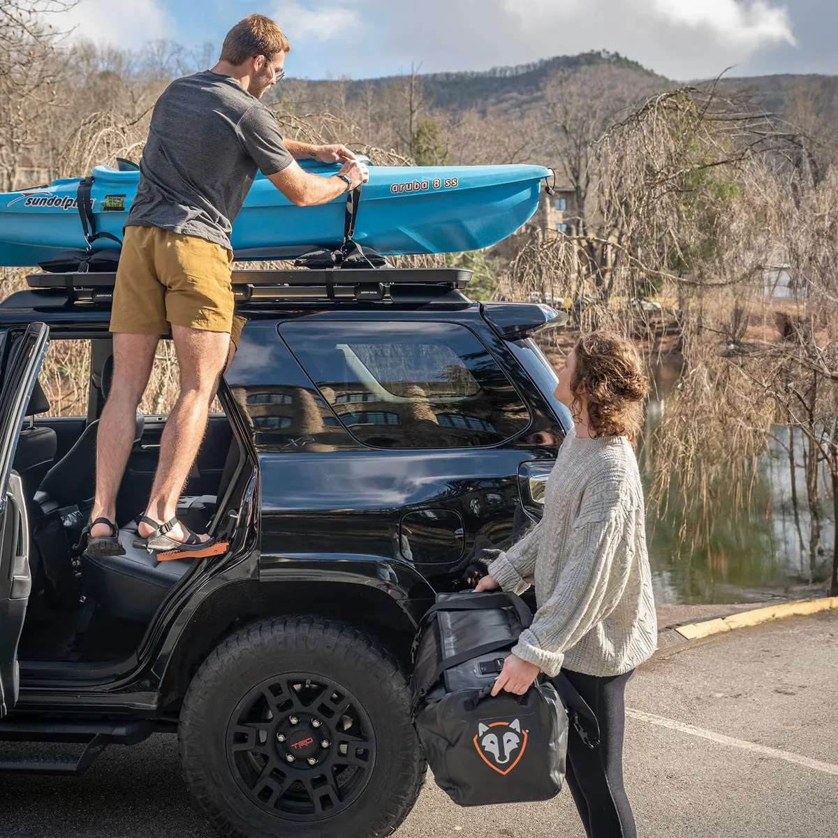 Moki Ascent; Dualposition Hook & Platform Step; Black/Orange product image