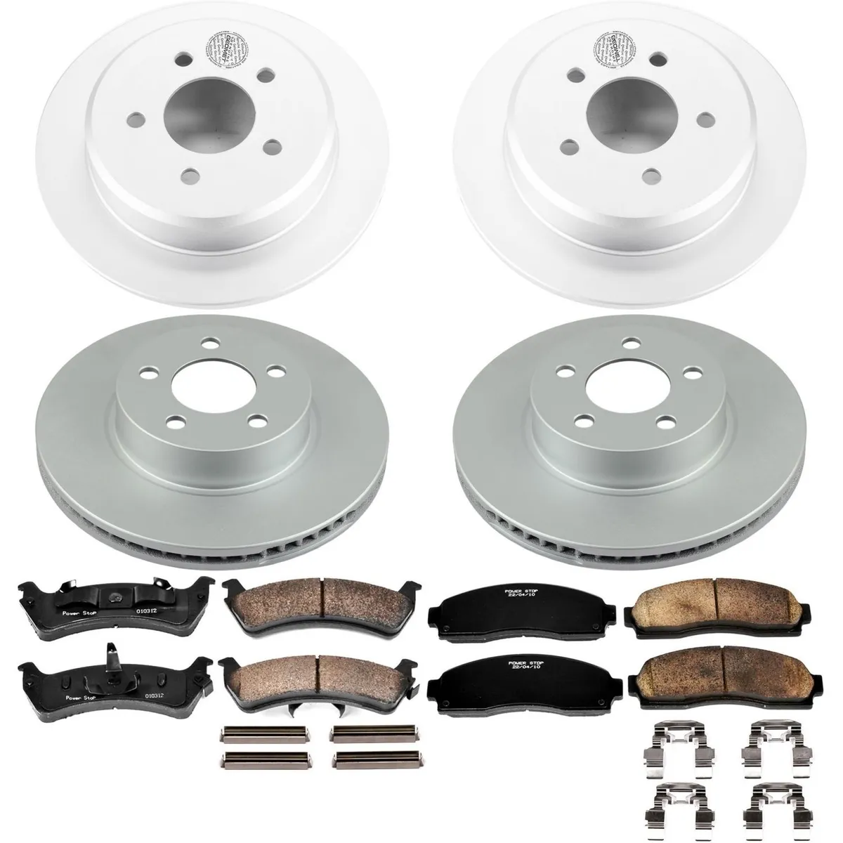 Z17 Geomet Coated Rotor Kit: Genuine Geomet Fully Coated Rotors; Ceramic Pads W/Hardware product image
