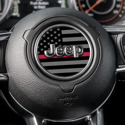 Under The Sun Inserts Blackout Thin Red Line Steering Wheel Decal