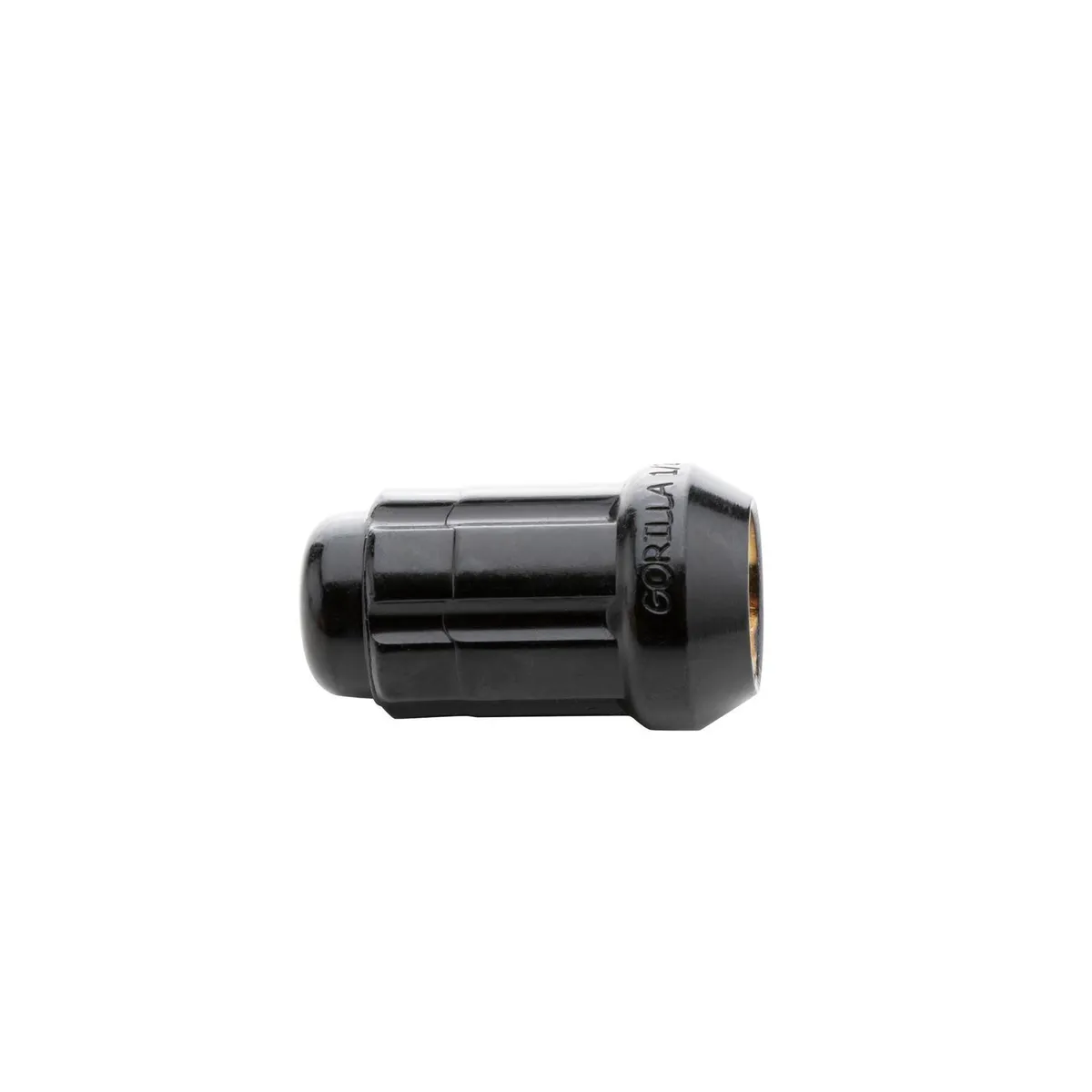 Gorilla Small Diam Spline Acorn Lug Nuts 3/4&13/16 Key 12x1.50 Black 20qty K5CS-12150BGR