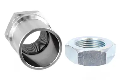 Rock Jock Threaded Bung With Jam Nut 1 1/4 Inch-12 Right Hand Thread Set RockJock 4x4